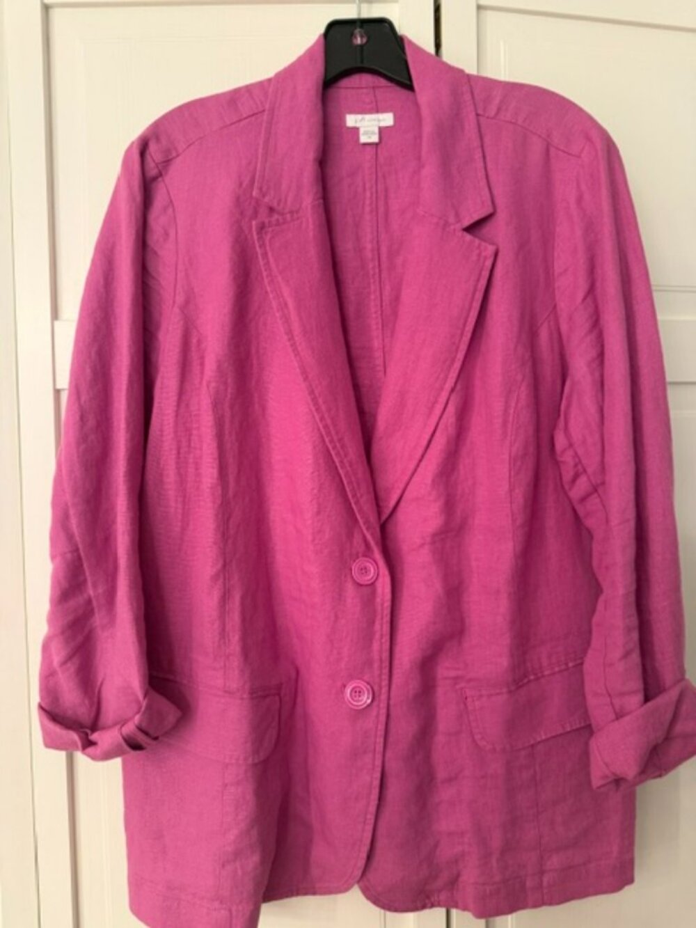 J. Jill Pink Linen Blazer